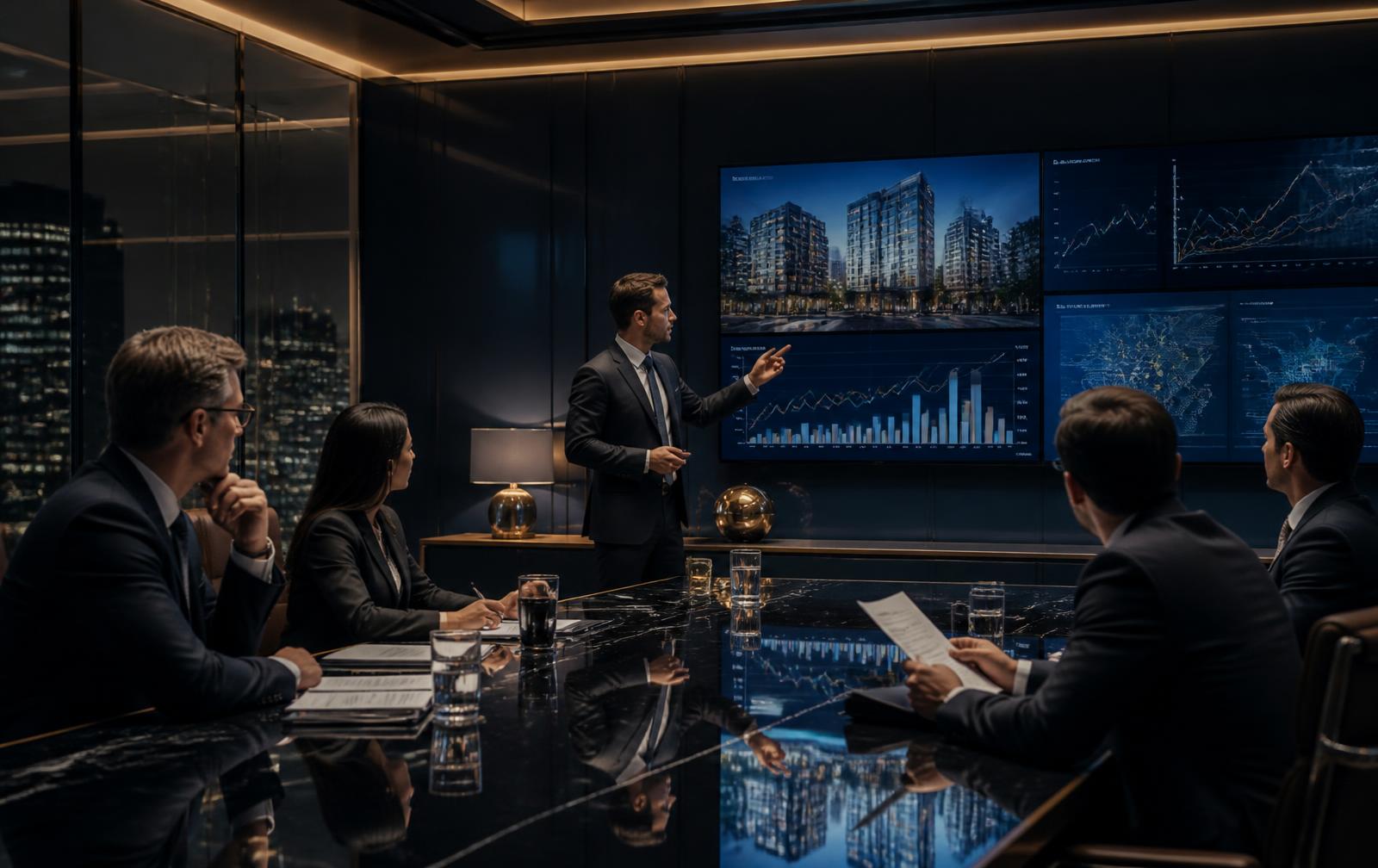 CIM Global Financial advisory team reviewing investment models